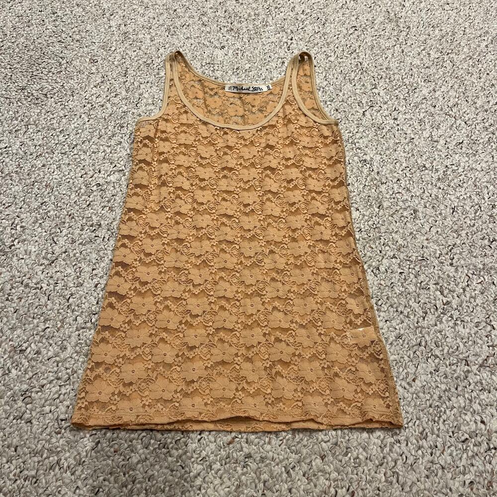 Michael Stars Floral Lace Tank Top One Size Sheer Feminine Festival Hippie